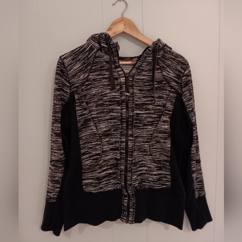 Zella Black and White Full Zip Hoodie